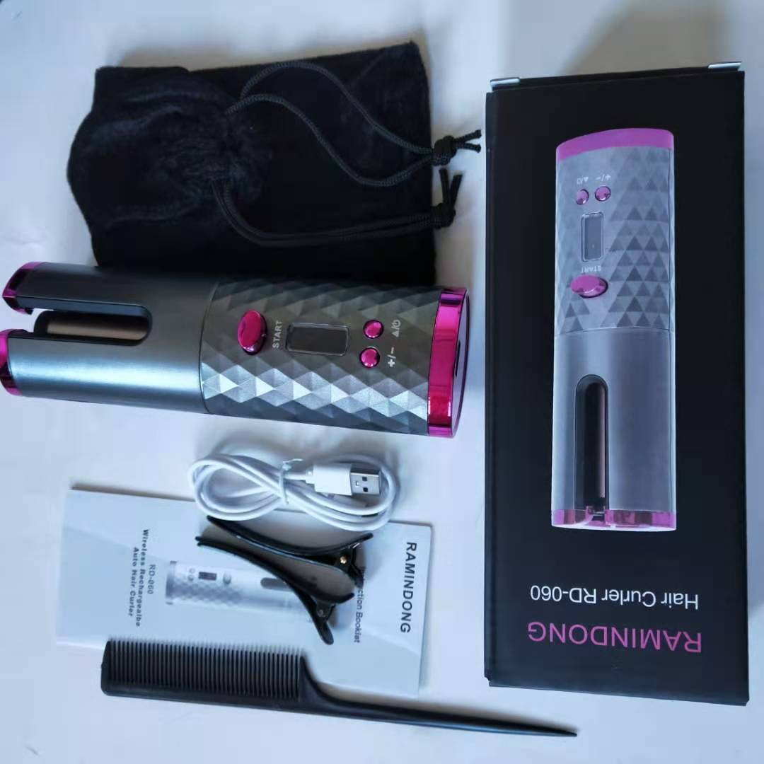 Automatic Rolling Wave Hair Curler USB Charging Wireless Hair Curler Lazy Automatic Curl Appliance Cross-Border