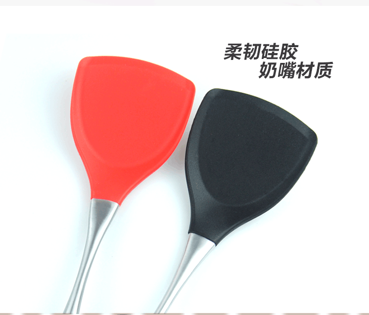 Tools Silicone NonStick Spatula NonInjury Pan Special Cooking Shovel High Temperature Resistant Stainless Steel Spatula