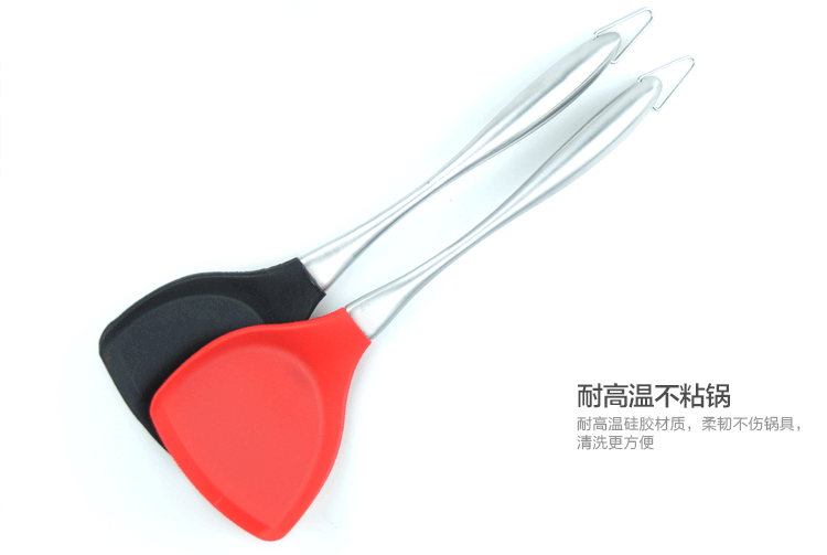 Tools Silicone NonStick Spatula NonInjury Pan Special Cooking Shovel High Temperature Resistant Stainless Steel Spatula