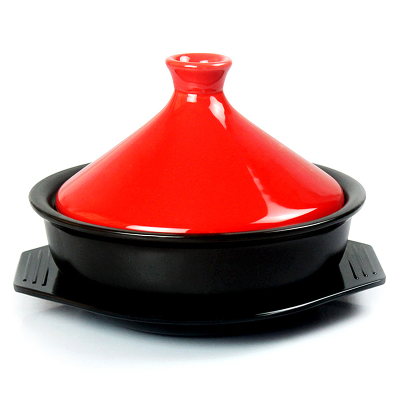 Gumis Tagine Heat-Resistant Claypot Rice Ceramic Pot Medium Dry-Burning Casserole Tray + Spatula One Piece Dropshipping