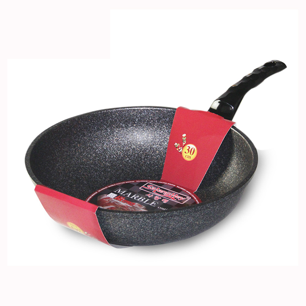 Sarang Sea Frying Pan Medical Stone Non-Stick Pan 32cm Smoke-Free Spatula Cooking Pot Imported from South Korea Wholesale