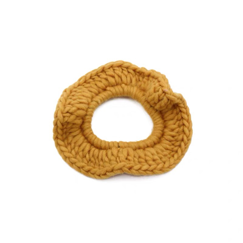 INS Wave Wool Hair Rope Vintage Candy-Colored Hair Tie Hand-Woven Hair Rope Internet Celebrity Hair Accessories Korean Headwear for Women