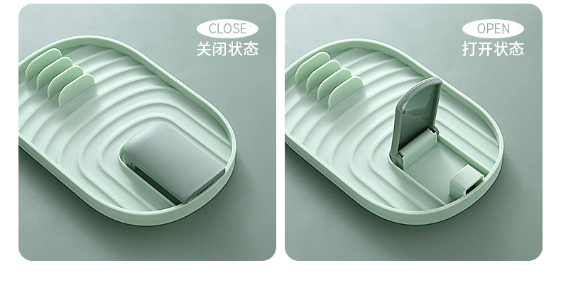 Kitchen Spatula Pot Lid Rack Household Cooking Spatula Mat Kitchen Storage Rack Plastic Pot Cover Rack Mop