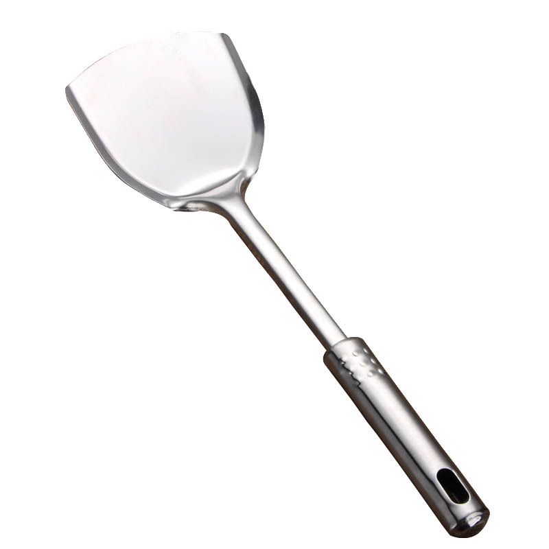 In Stock Wholesale Practical Kitchen Stainless Steel Spatula with Magnetic Nine Beads Steel Handle Spatula Kitchenware Spatula