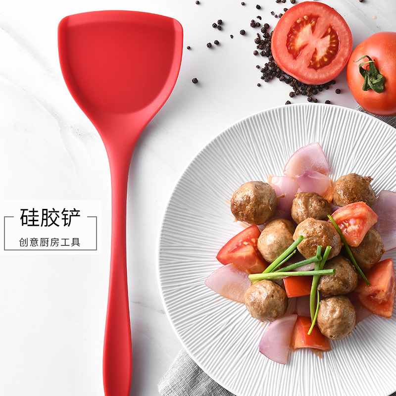 Cooking Spatula Silicone Kitchenware Chinese Spatula Integrated All-Inclusive Silicone Pot Non-Stick Spatula Spatula