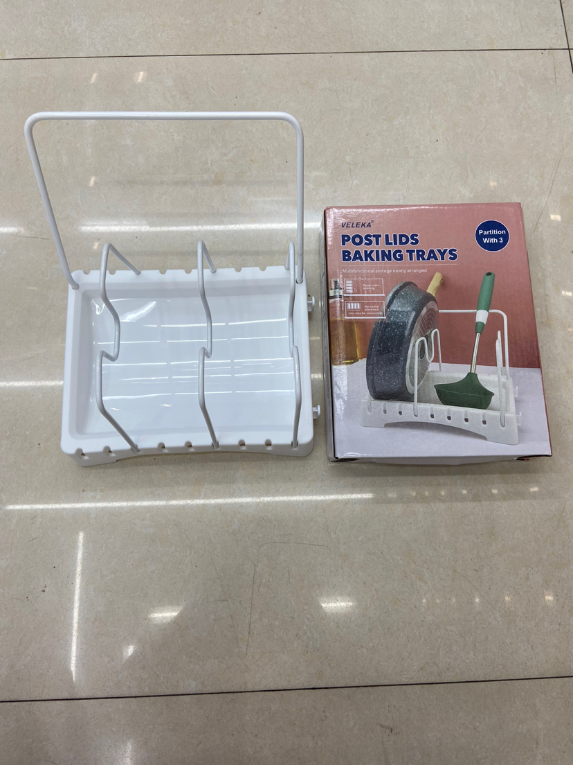 Pot Cover Rack Desktop Kitchen Countertop with Water Collection Tray Household Lid Holder Storage Rack Spatula and Soup Spoon Storage Rack Pot Cover Rack Desktop Kitchen Countertop with Water Collection Tray Household Lid Holder Storage Rack Spatula and Soup Spoon Storage Rack
