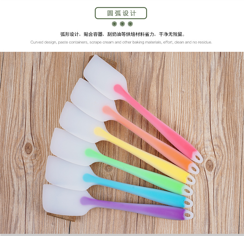 Hot selling multi-color one-piece transparent silicone spatula cake spatula cream spatula high temperature resistant Hot selling multi-color one-piece transparent silicone spatula cake spatula cream spatula high temperature resistant