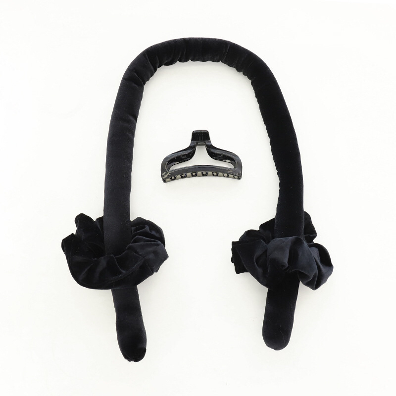 Amazon Lazy Sleep No Heat Velvet Sponge Hair Curler Hair Ring Grip Three-Piece Set Wave Hair Curler R223