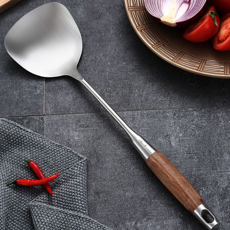 Jieyang 304 Stainless Steel Rosewood Spatula Spatula Kitchen Cooking Spoon And Shovel Kitchenware Set Soup Spoon And Strainer