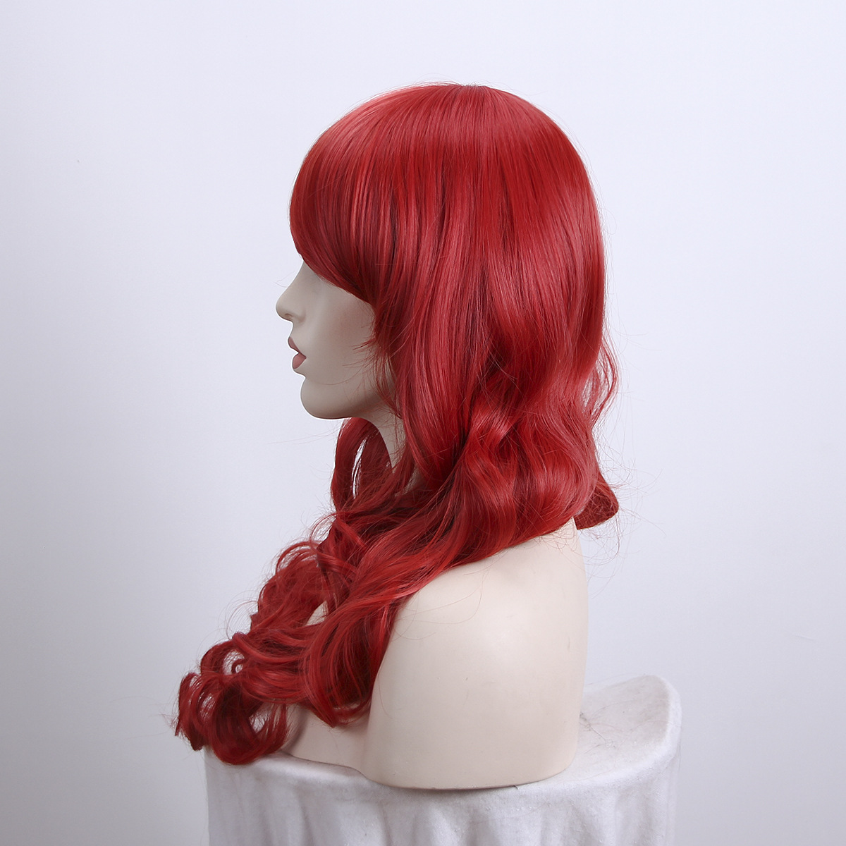 Hot Selling Foreign Trade Wig Cosplay Mermaid Big Wave 60cm Long Curly Hair Red Factory Spot Wholesale Hot Selling Foreign Trade Wig Cosplay Mermaid Big Wave 60cm Long Curly Hair Red Factory Spot Wholesale