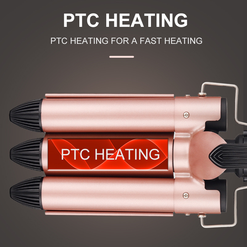 3-Tube Curly Hair Device 25M Amazon Hot 3-Stick Hair Curler Ceramic Oil Big Wave Three-Tube Hair Curler Outlet