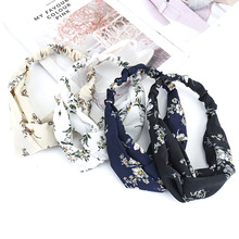 Hot-selling Korean version of the classic fresh small dot hair band Joker Wave dot printing middle fork hair band Spot wholesale