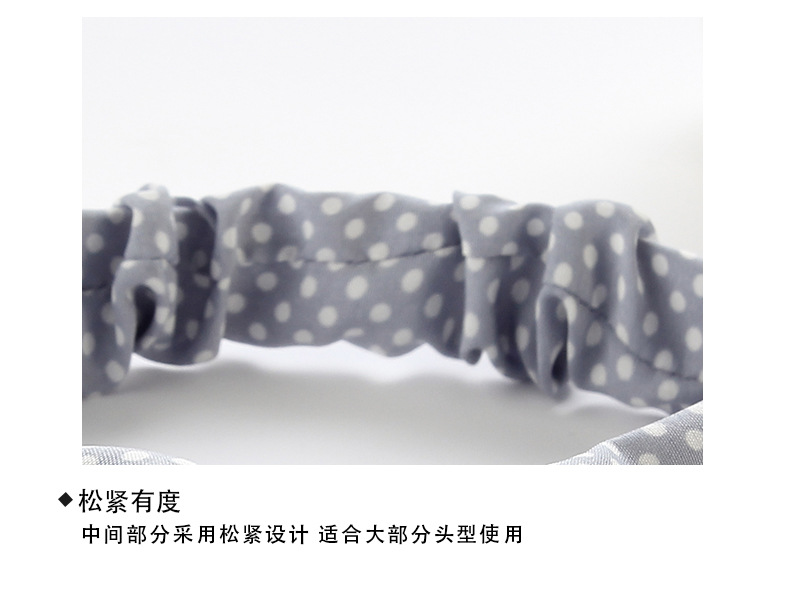 Hot-selling Korean version of the classic fresh small dot hair band Joker Wave dot printing middle fork hair band Spot wholesale