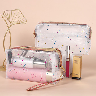 New Cross-Border Pu Travel Portable Large Capacity Storage Bag Striped Wash Bag Ladies Zebra Pattern Cosmetic Bag