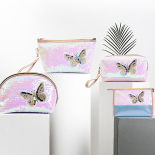 New Cross-Border Pu Travel Portable Large Capacity Storage Bag Striped Wash Bag Ladies Zebra Pattern Cosmetic Bag