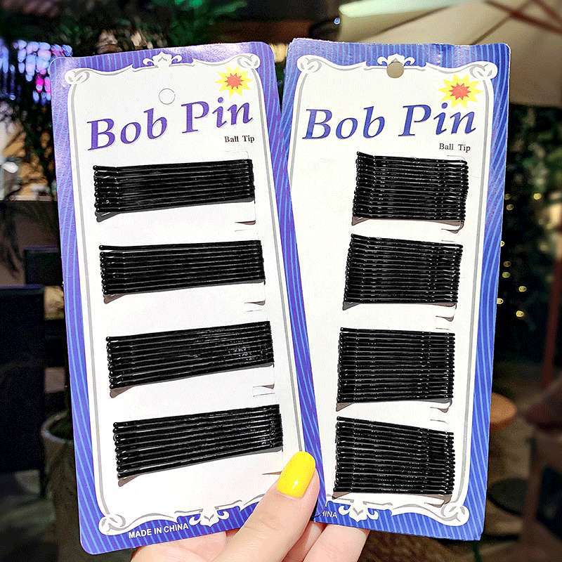 Blue Card Lacquer Black Steel Wire Hairpin Wave Hairpin Bride Invisible Hair Clip Hair Accessories Boutique Supply