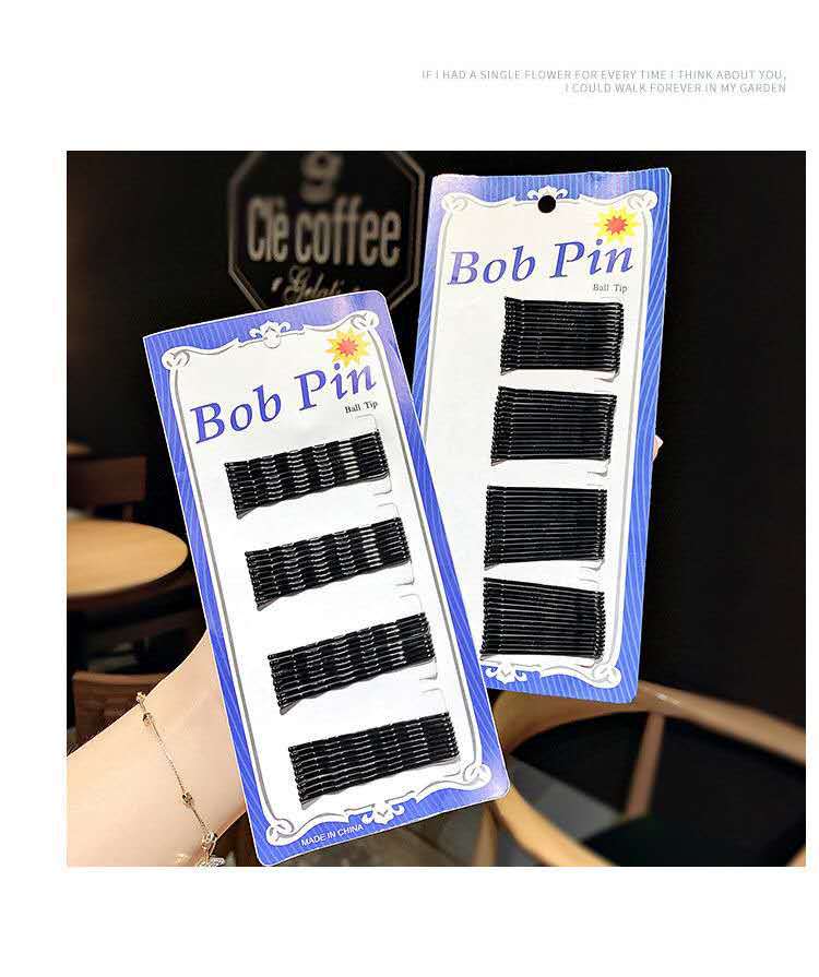 Blue Card Lacquer Black Steel Wire Hairpin Wave Hairpin Bride Invisible Hair Clip Hair Accessories Boutique Supply Blue Card Lacquer Black Steel Wire Hairpin Wave Hairpin Bride Invisible Hair Clip Hair Accessories Boutique Supply