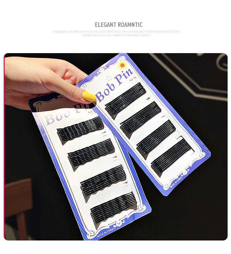 Blue Card Lacquer Black Steel Wire Hairpin Wave Hairpin Bride Invisible Hair Clip Hair Accessories Boutique Supply Blue Card Lacquer Black Steel Wire Hairpin Wave Hairpin Bride Invisible Hair Clip Hair Accessories Boutique Supply