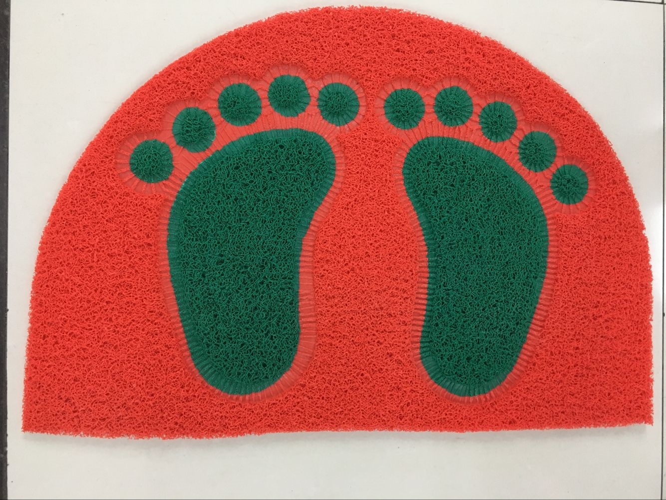Thickened semicircle wire-drawing jigsaw mat door mat PVC mat Mosaic floor mat non-slip mat household mat