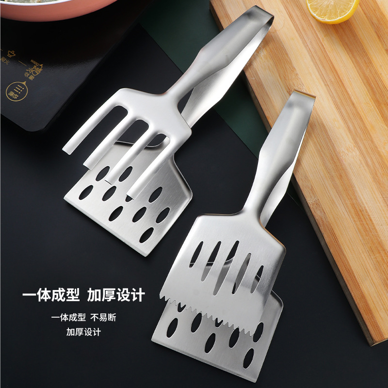 Fried Fish Spatula Combo Food Clip Korean Flip Fish Shovel Fried Barbecue Steak Tong Fried Fish Spatula Food Clip