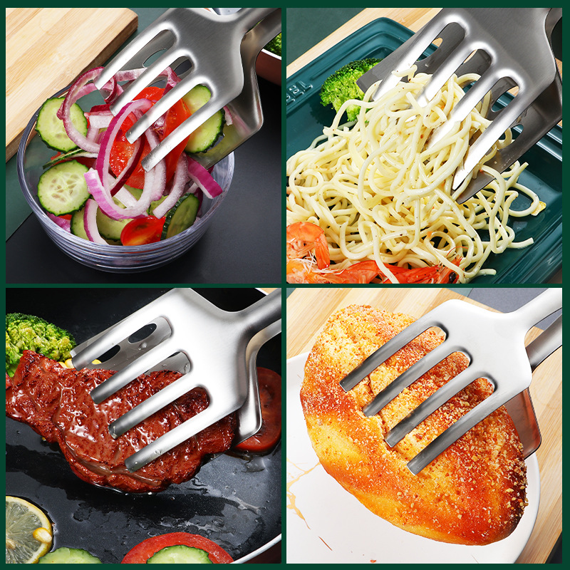 Fried Fish Spatula Combo Food Clip Korean Flip Fish Shovel Fried Barbecue Steak Tong Fried Fish Spatula Food Clip