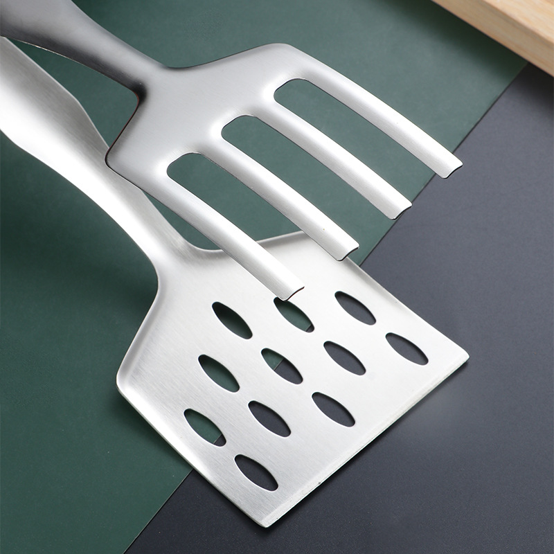 Fried Fish Spatula Combo Food Clip Korean Flip Fish Shovel Fried Barbecue Steak Tong Fried Fish Spatula Food Clip