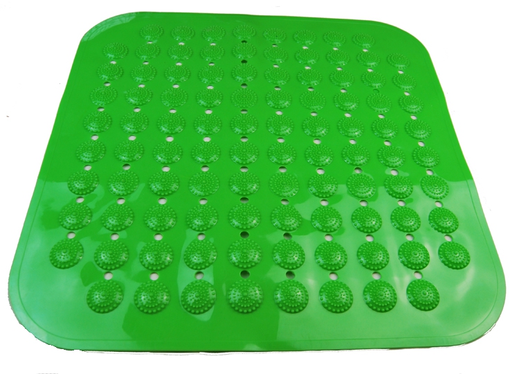 Transparent solid color square dots round beads plain color transparent bath mat non-slip mat PVC floor mat bath ma 