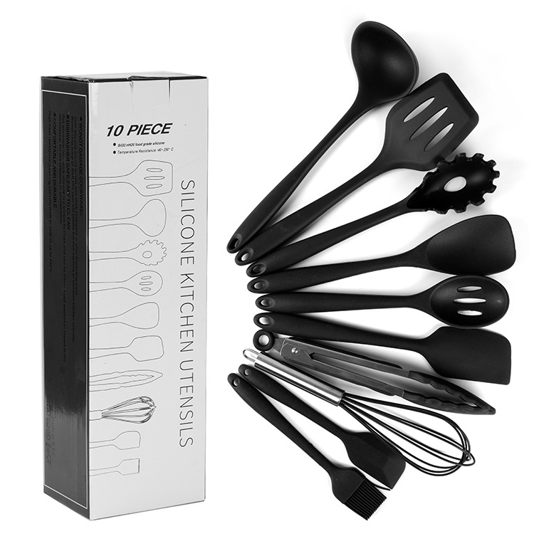 Silicone Spatula Scraper Spoon Salad Spoon Set Solid Color Creative Kitchen Tools Cooking Kitchenware Kit