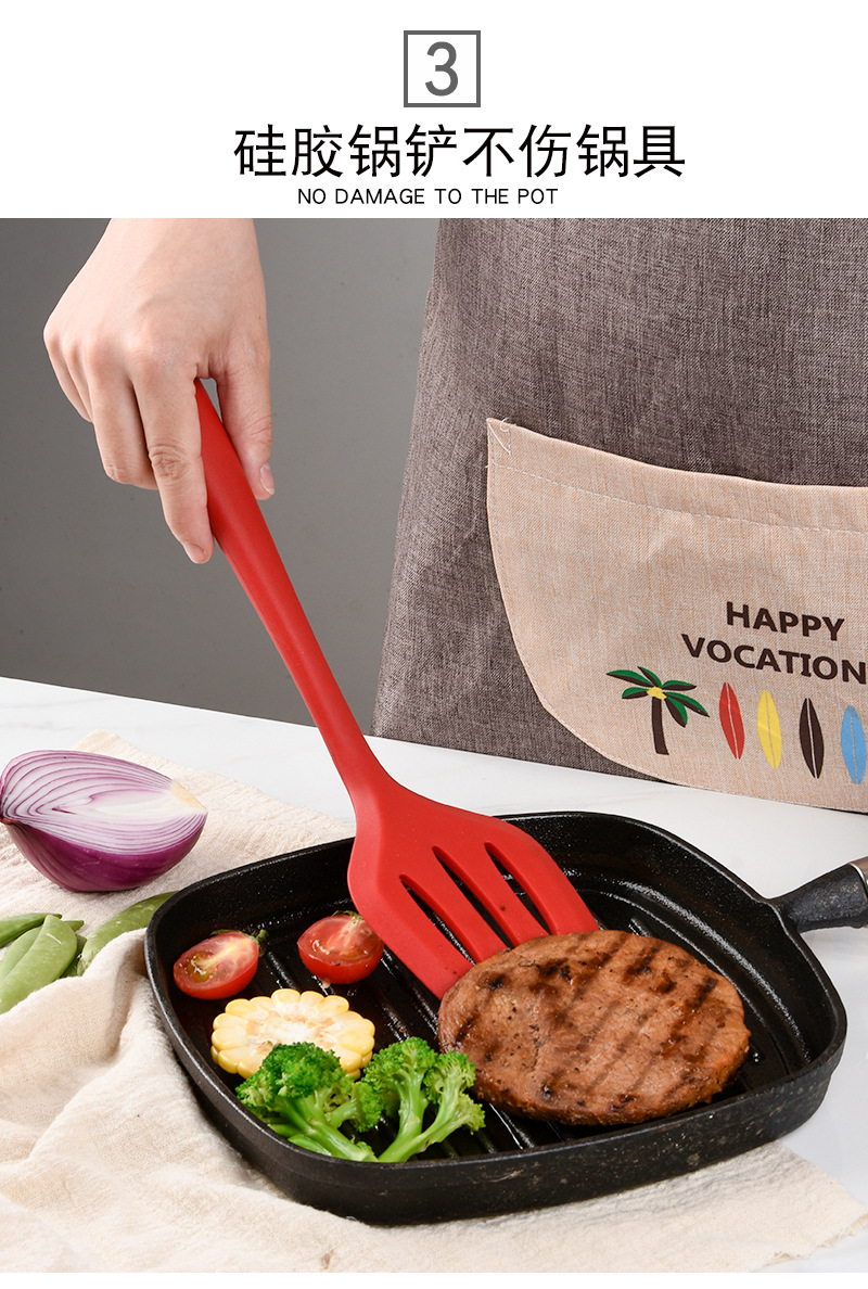 Silicone Spatula Scraper Spoon Salad Spoon Set Solid Color Creative Kitchen Tools Cooking Kitchenware Kit Silicone Spatula Scraper Spoon Salad Spoon Set Solid Color Creative Kitchen Tools Cooking Kitchenware Kit