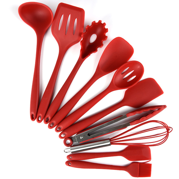 Silicone Spatula Scraper Spoon Salad Spoon Set Solid Color Creative Kitchen Tools Cooking Kitchenware Kit Silicone Spatula Scraper Spoon Salad Spoon Set Solid Color Creative Kitchen Tools Cooking Kitchenware Kit