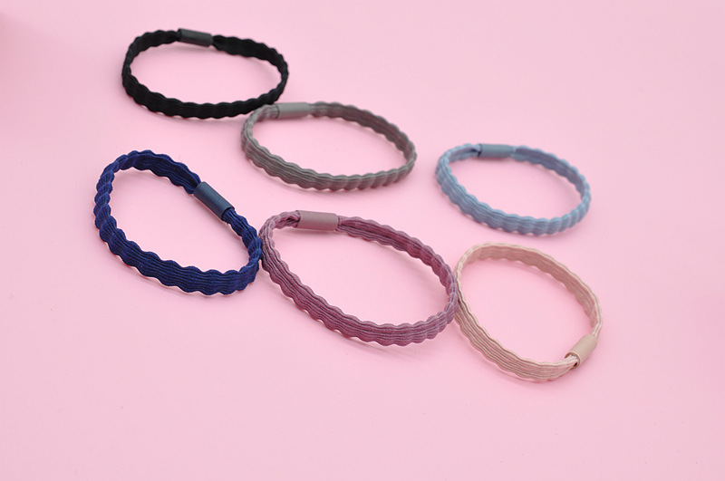 Korean Style Headband Korean Hair Accessories Flat Wave Rubber Band Base Base Hairband for Tying up Hair Hair Ring Elastic String Head Accessories