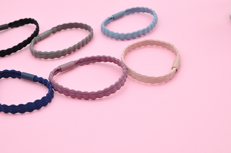 Korean Style Headband Korean Hair Accessories Flat Wave Rubber Band Base Base Hairband for Tying up Hair Hair Ring Elastic String Head Accessories