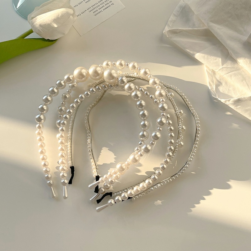 Fairy Pearl Headband Mori Style Hair Fixer Twist Wave Hair Accessories Lady Temperamental Korean Style Internet Celebrity Woven New Headband
