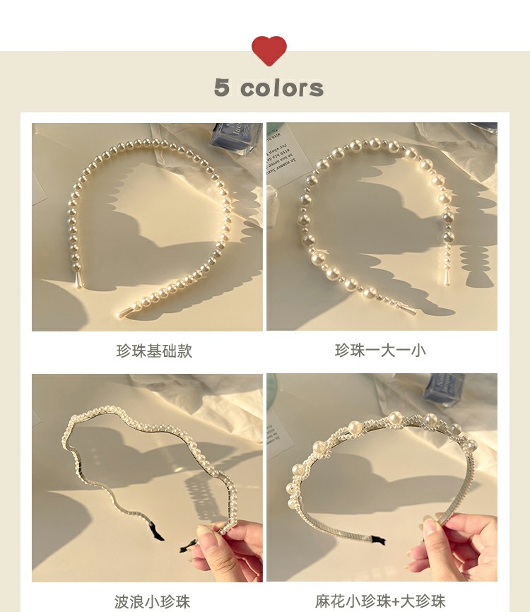 Fairy Pearl Headband Mori Style Hair Fixer Twist Wave Hair Accessories Lady Temperamental Korean Style Internet Celebrity Woven New Headband Fairy Pearl Headband Mori Style Hair Fixer Twist Wave Hair Accessories Lady Temperamental Korean Style Internet Celebrity Woven New Headband