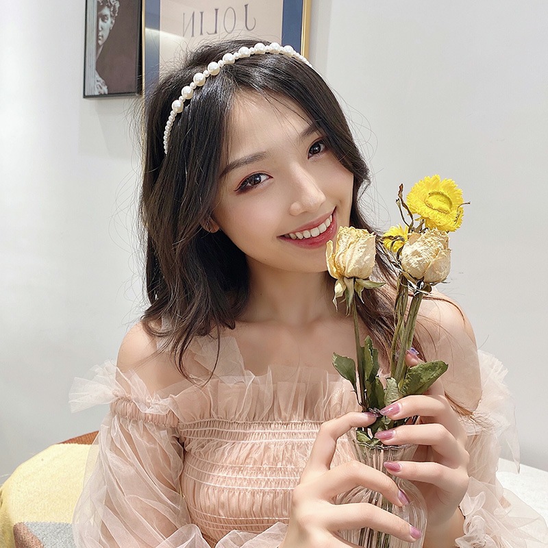 Fairy Pearl Headband Mori Style Hair Fixer Twist Wave Hair Accessories Lady Temperamental Korean Style Internet Celebrity Woven New Headband Fairy Pearl Headband Mori Style Hair Fixer Twist Wave Hair Accessories Lady Temperamental Korean Style Internet Celebrity Woven New Headband