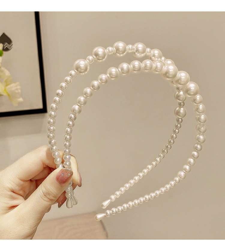 Fairy Pearl Headband Mori Style Hair Fixer Twist Wave Hair Accessories Lady Temperamental Korean Style Internet Celebrity Woven New Headband Fairy Pearl Headband Mori Style Hair Fixer Twist Wave Hair Accessories Lady Temperamental Korean Style Internet Celebrity Woven New Headband