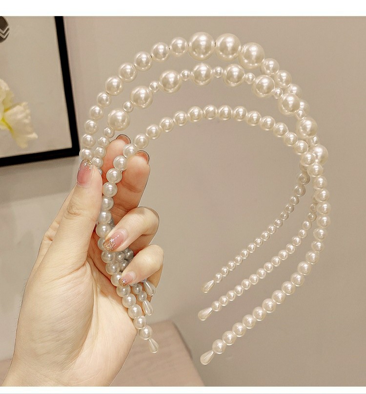 Fairy Pearl Headband Mori Style Hair Fixer Twist Wave Hair Accessories Lady Temperamental Korean Style Internet Celebrity Woven New Headband Fairy Pearl Headband Mori Style Hair Fixer Twist Wave Hair Accessories Lady Temperamental Korean Style Internet Celebrity Woven New Headband