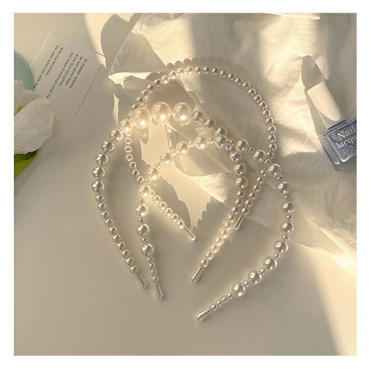 Fairy Pearl Headband Mori Style Hair Fixer Twist Wave Hair Accessories Lady Temperamental Korean Style Internet Celebrity Woven New Headband Fairy Pearl Headband Mori Style Hair Fixer Twist Wave Hair Accessories Lady Temperamental Korean Style Internet Celebrity Woven New Headband