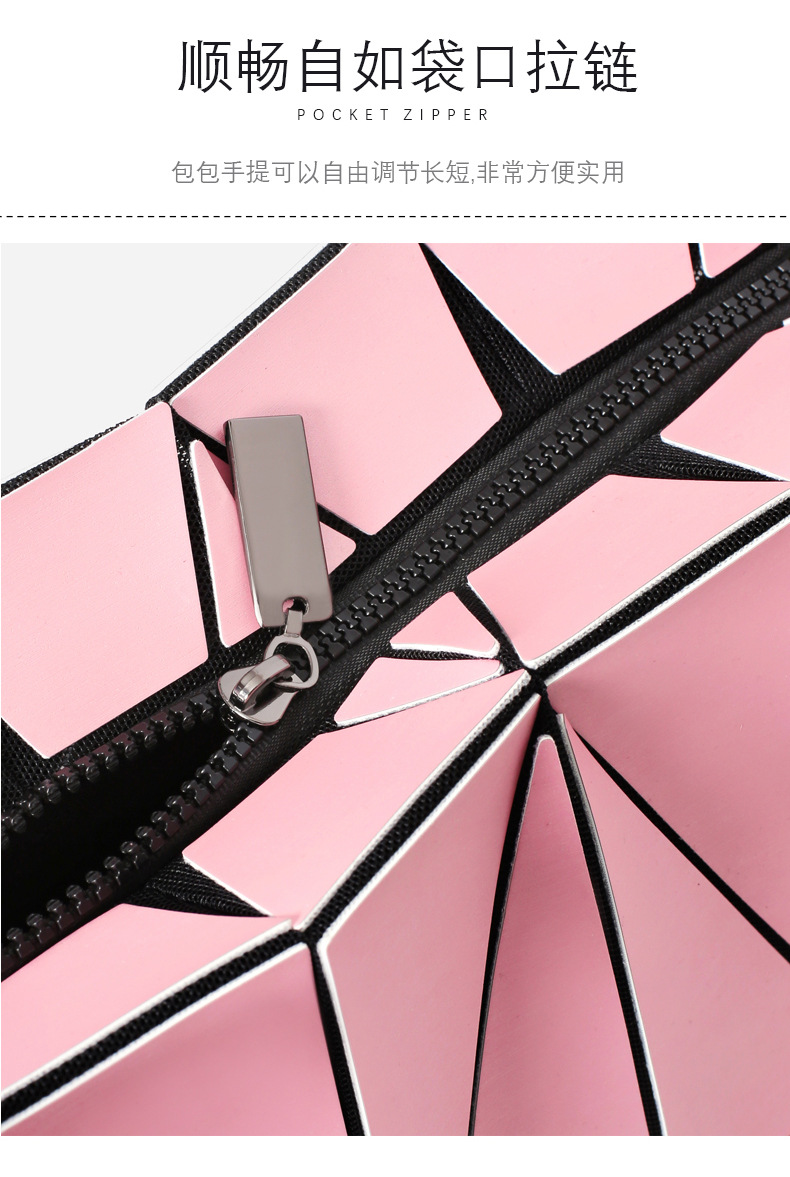 Fashion Cosmetic Bag Foldable Shoulder Bag Shopping Bag Large Capacity Rhombus Cosmetic Bag Women's Storage Bag Handbag