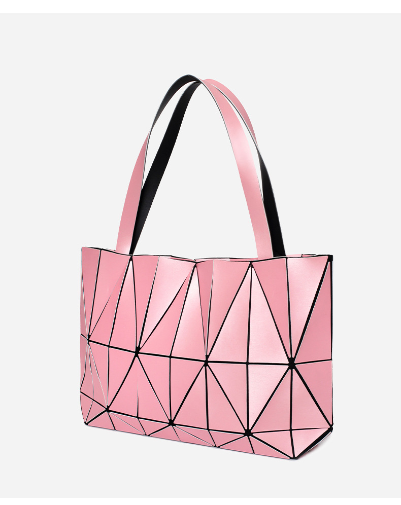 Fashion Cosmetic Bag Foldable Shoulder Bag Shopping Bag Large Capacity Rhombus Cosmetic Bag Women's Storage Bag Handbag