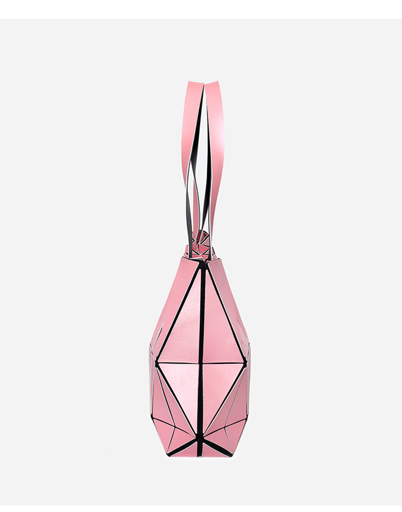 Fashion Cosmetic Bag Foldable Shoulder Bag Shopping Bag Large Capacity Rhombus Cosmetic Bag Women's Storage Bag Handbag
