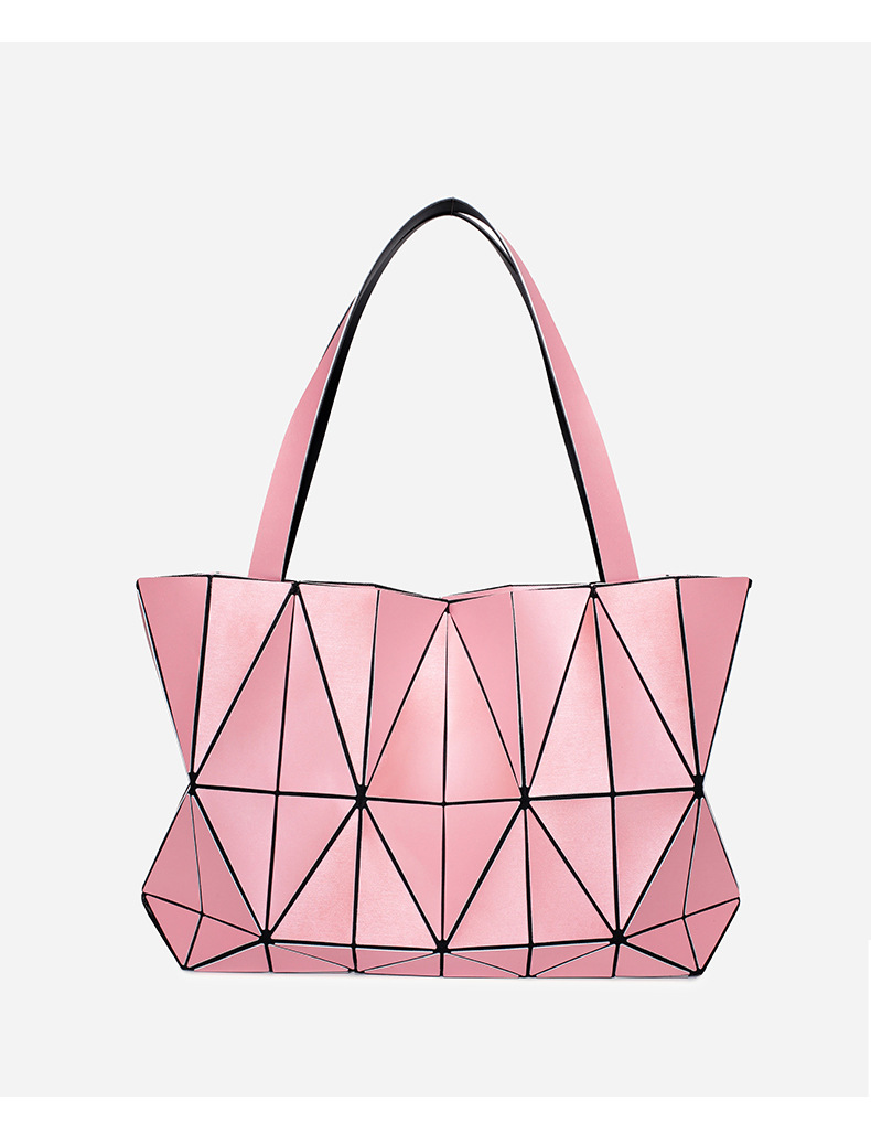 Fashion Cosmetic Bag Foldable Shoulder Bag Shopping Bag Large Capacity Rhombus Cosmetic Bag Women's Storage Bag Handbag