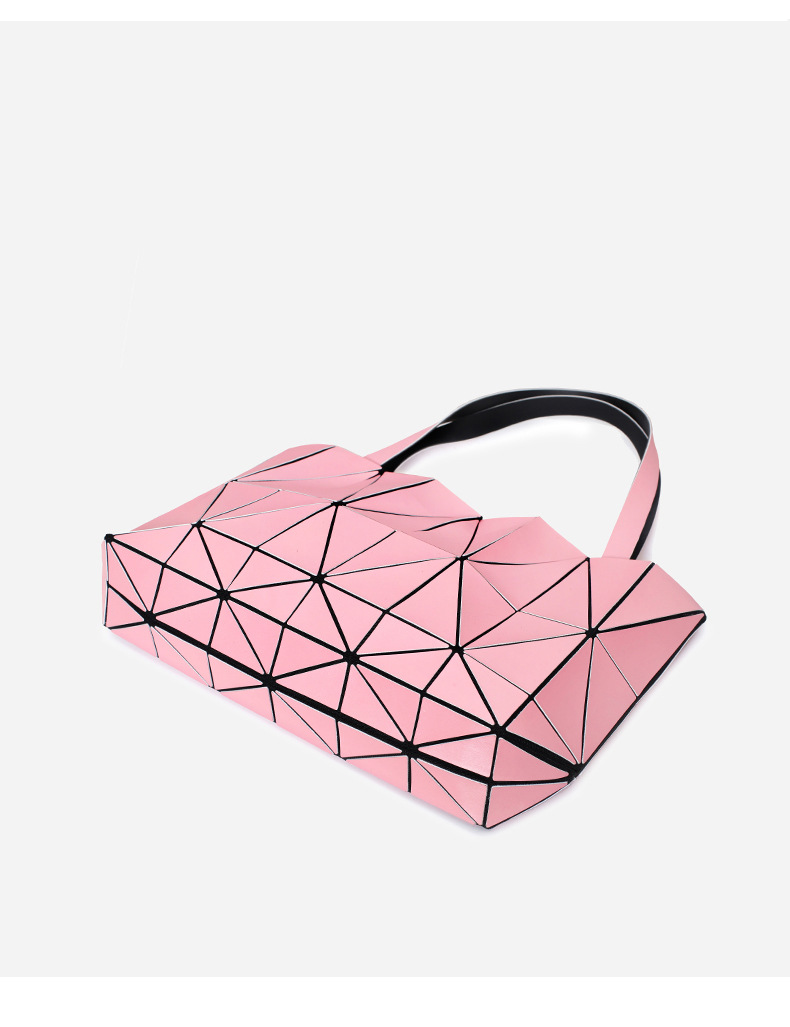 Fashion Cosmetic Bag Foldable Shoulder Bag Shopping Bag Large Capacity Rhombus Cosmetic Bag Women's Storage Bag Handbag