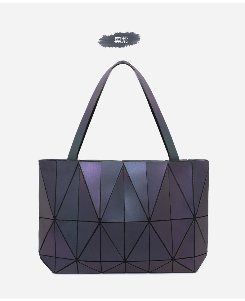 Fashion Cosmetic Bag Foldable Shoulder Bag Shopping Bag Large Capacity Rhombus Cosmetic Bag Women's Storage Bag Handbag