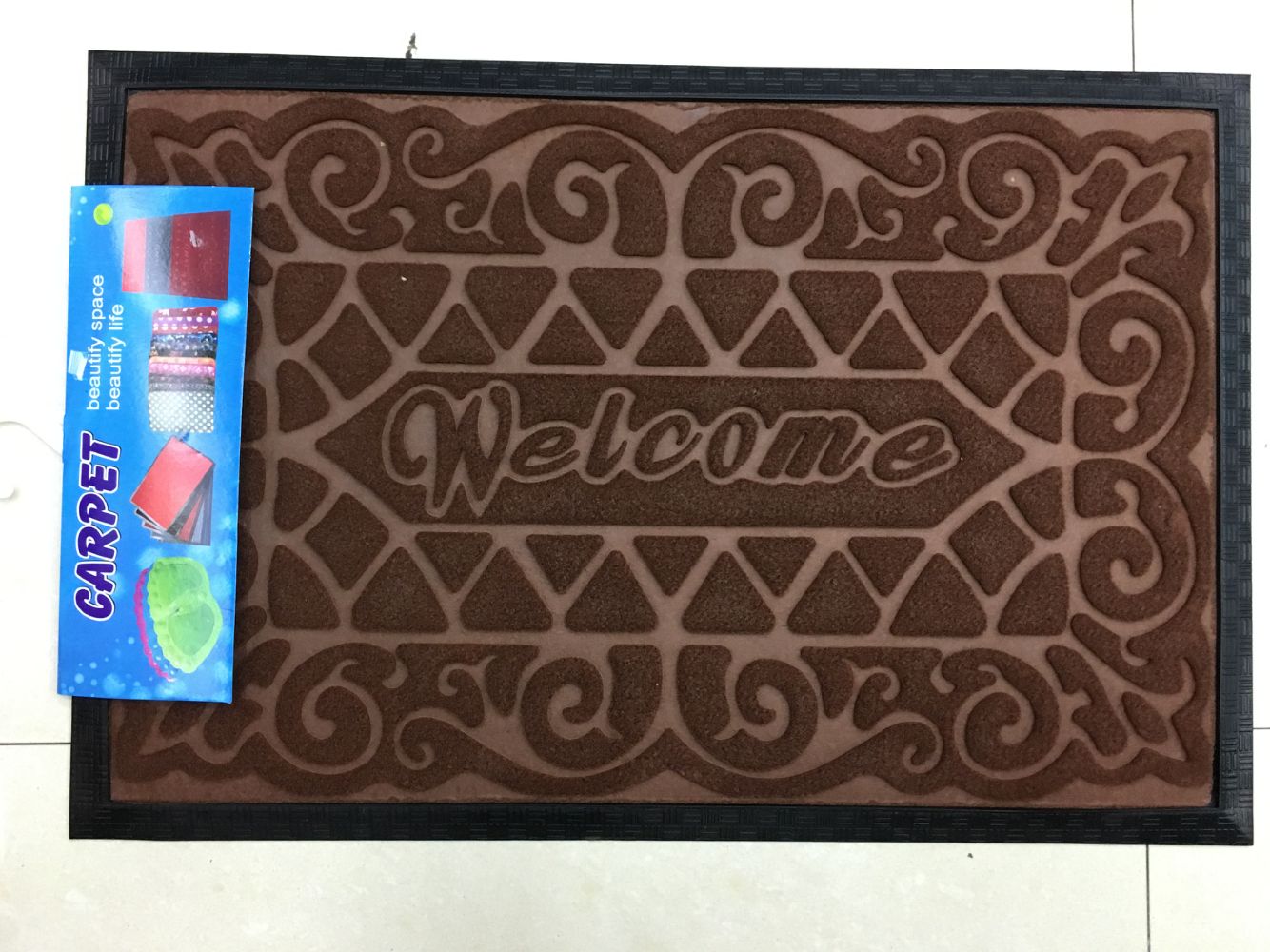 Door mat non-slip mat foreign trade mat home mat with edge embossed mat