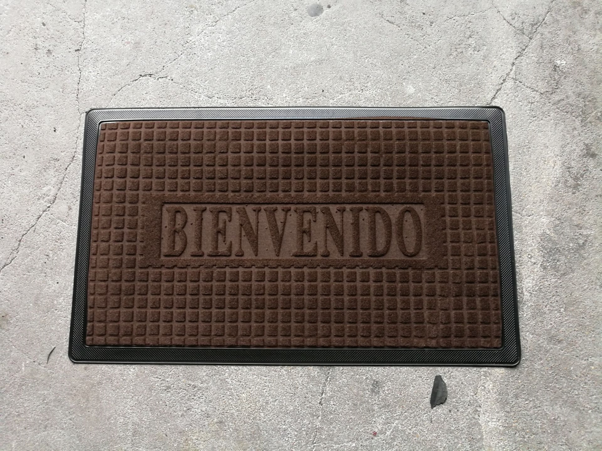 45by70cm rubber embossed mat with edge embossed floor mat non-slip mat foreign trade mat