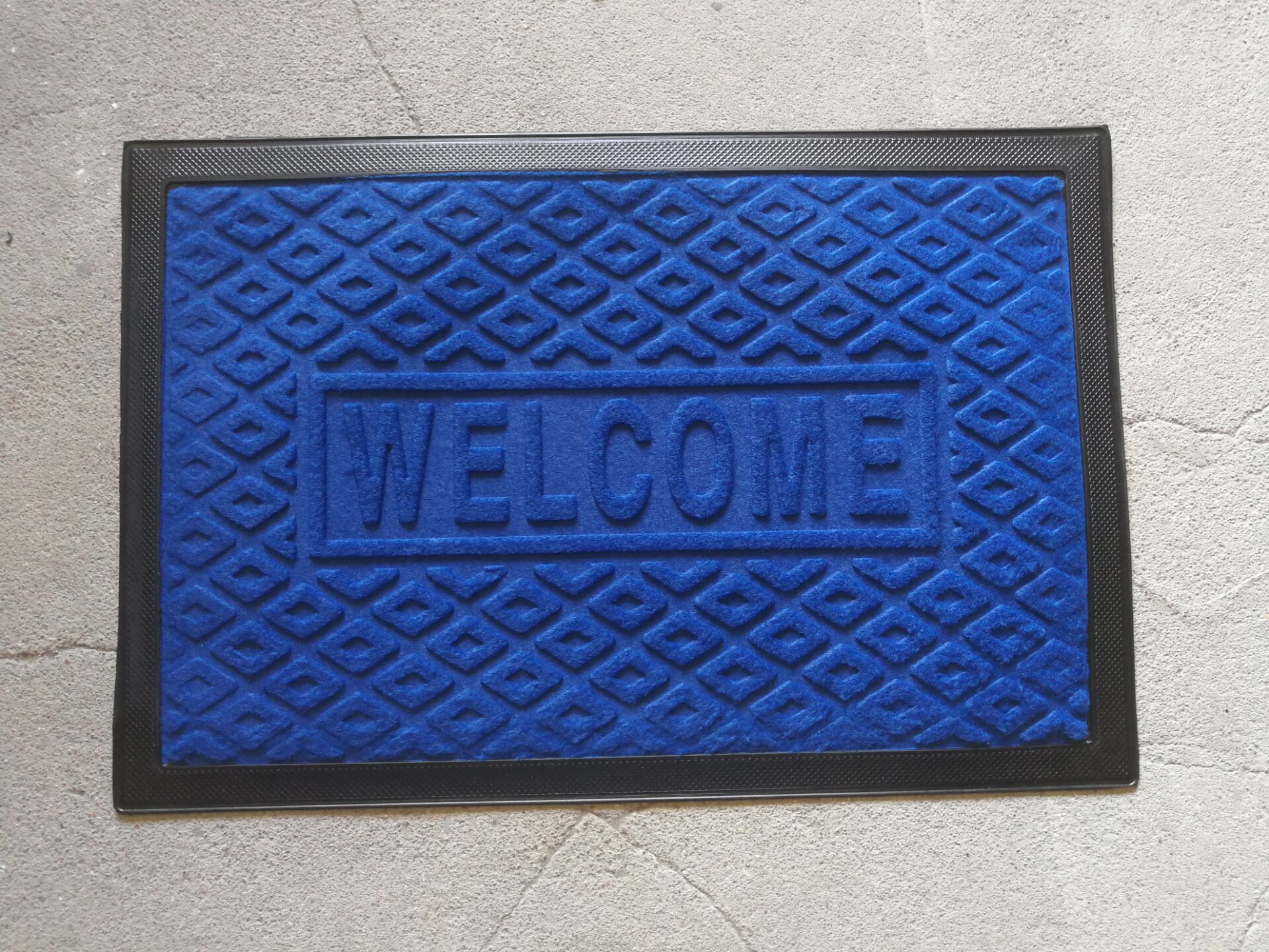 45by70cm rubber embossed mat with edge embossed floor mat non-slip mat foreign trade mat