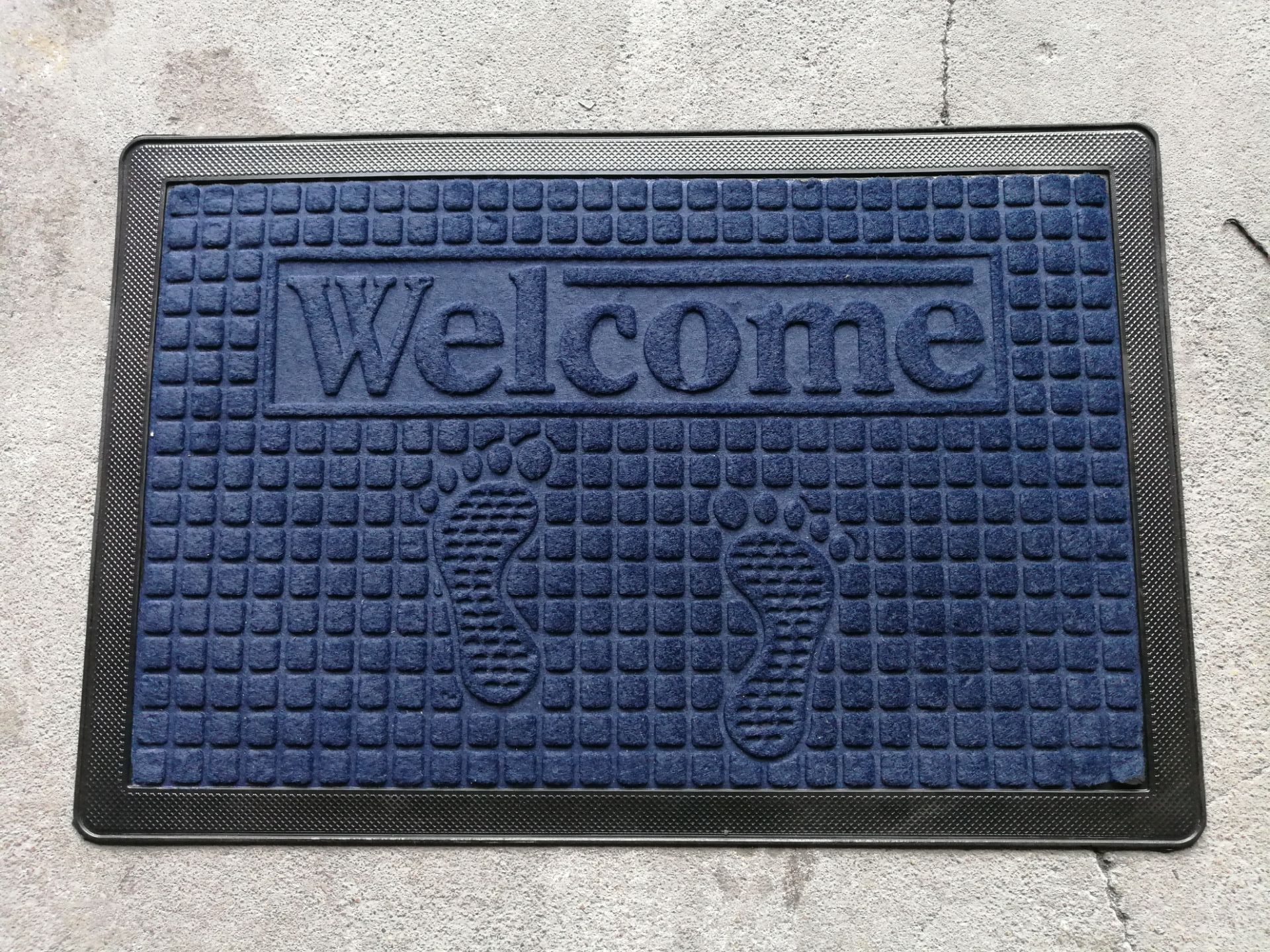 45by70cm rubber embossed mat with edge embossed floor mat non-slip mat foreign trade mat