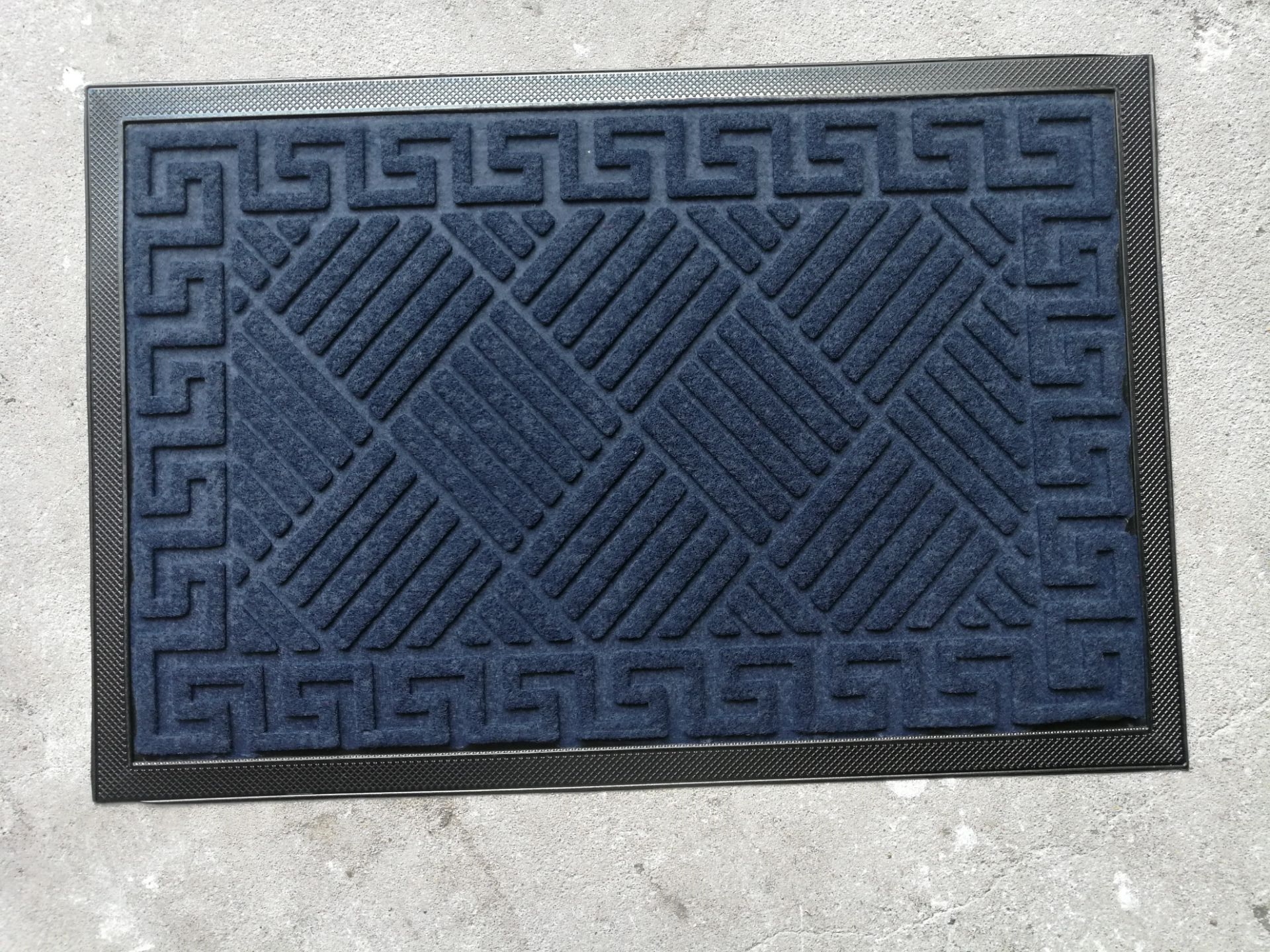 45by70cm rubber embossed mat with edge embossed floor mat non-slip mat foreign trade mat