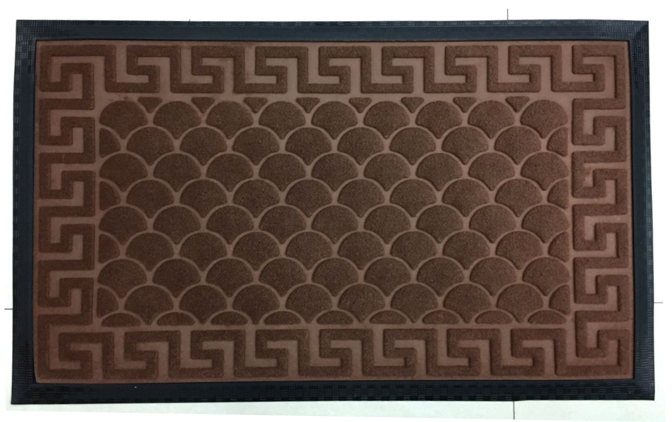 45*75cm rubber mat embossed with edge embossed floor mat door mat absorbent non-slip mat foot pad